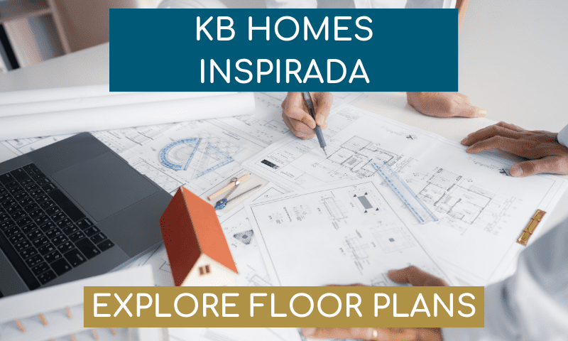 kb homes inspirada text above a floor plan drawing picture
