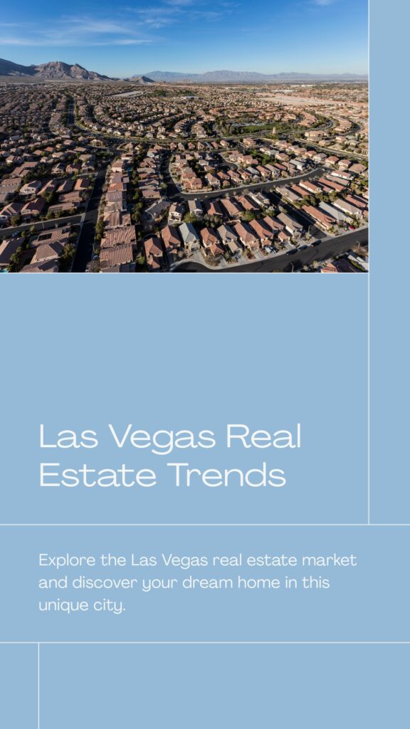 Aerial view of suburban Las Vegas neighborhoods with mountains in the background, illustrating current real estate trends and housing market insights.