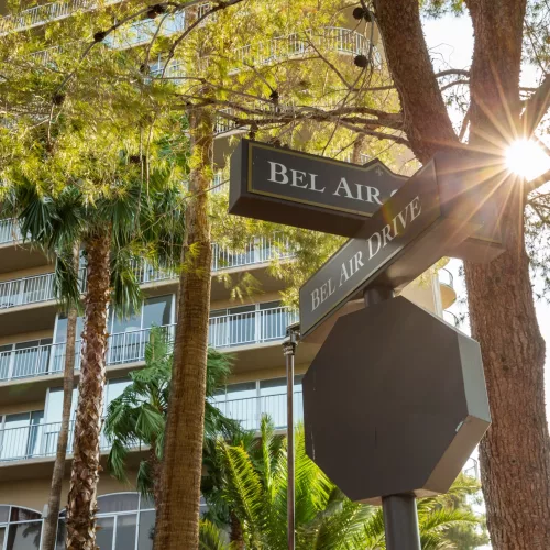 Photo showing Bel Air Drive Sign post